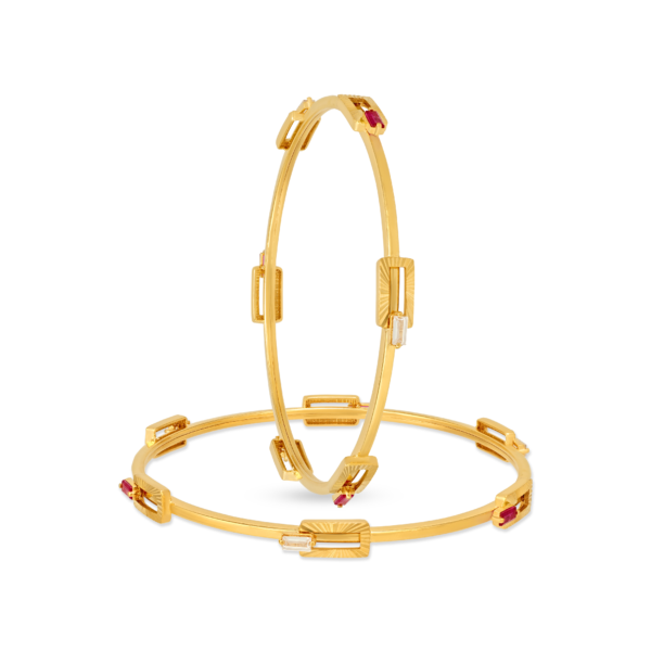 Modern Accent Gold Bangles