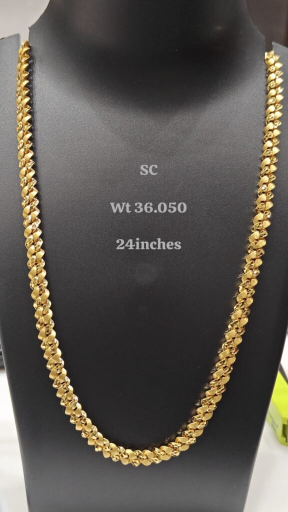 Virasat Twisted Link Gold Chain – 36.050g