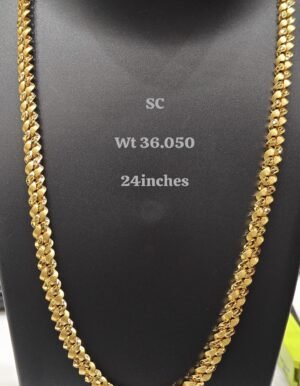 Virasat Twisted Link Gold Chain - 36.050g