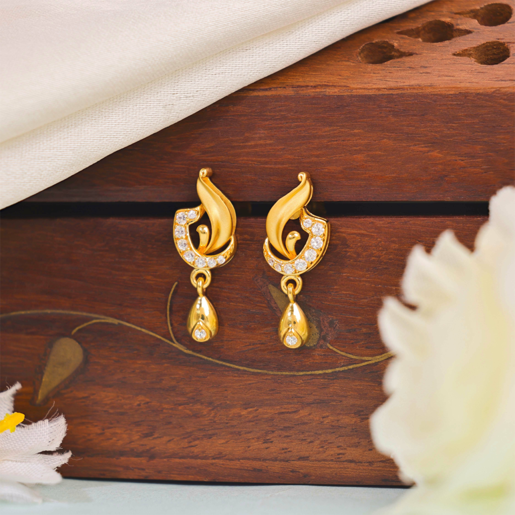 Mayura Grace Gold Drop Earrings