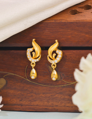Mayura Grace Gold Drop Earrings