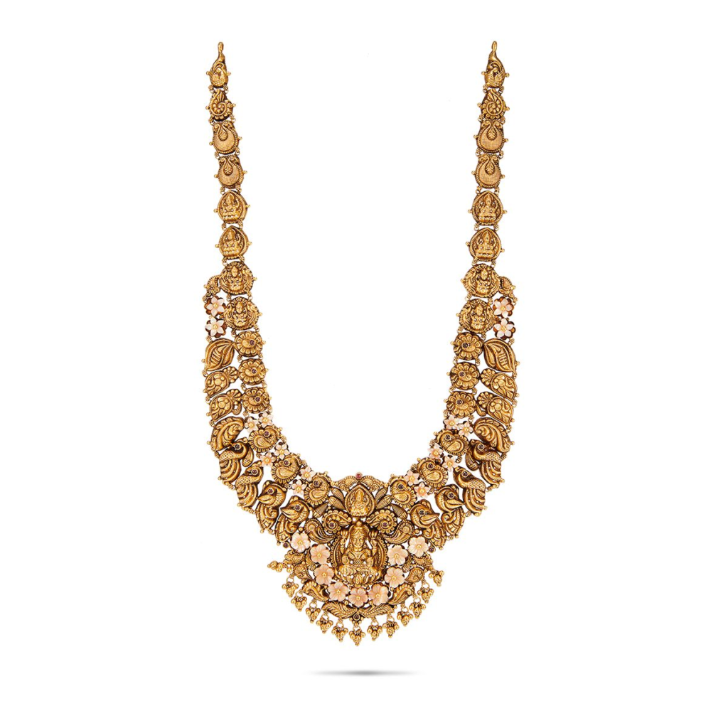 Sri Lakshmi Peacock Floral Bridal Haram