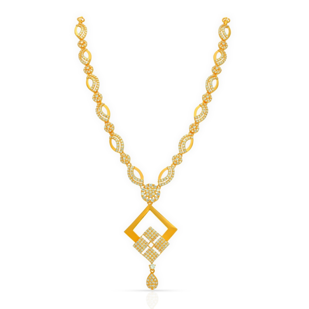 Aurelia Diamond-Cut Geometric Gold Necklace