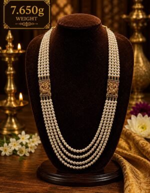Rajasi Peacock Pearl Gold Necklace