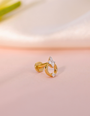 Aurelia Bloom Circle Gold Nose Pin