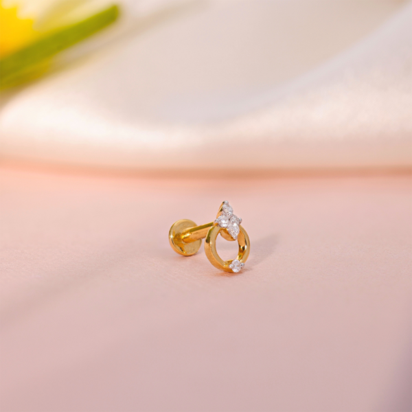 Aurelia Bloom Circle Gold Nose Pin